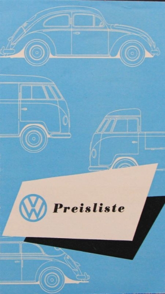 Volkswagen Modelprogram 1956 Pricelist (0827)